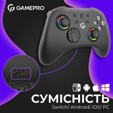 Геймпад GamePro із зарядною станцією Black (GPX13BDOC) [615522]