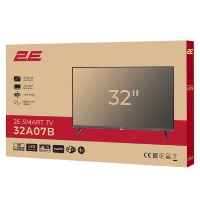Телевізор 32" 2E LED HD 60Hz Smart Android Black (2E-32A07B) [111350]