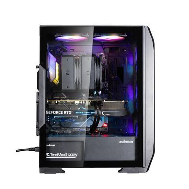Корпус Zalman N7PLUSV2 з БЖ ZM700-LX3 1xUSB3.0, 2xUSB2.0, 6x120мм Rainbow RGB, 1x120мм, VGA 340мм, LCS ready, TG Side Window, ATX, чорний (N7PLUSV2+ZM700-LX3) [112531]