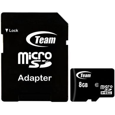 Карта пам`ятi MicroSDHC 8GB Class 10 Team + SD-adapter - (TUSDH8GCL1003) [606921]