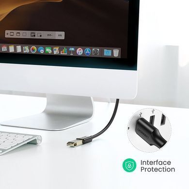 Кабель продовжувач USB 3.0 AM-AF, 3м, Connector gold-plated Чорний, US129 Ugreen (30127) [404056]