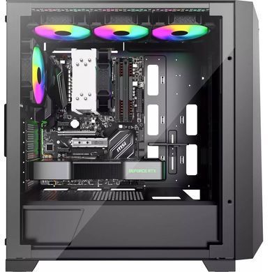 Корпус Xilence XILENT X ARGB X912.ARGB USB-C3.2+2xUSB3.0, 3xARGB+1xBLACK FAN 12cm, без БЖ ATX (XG151_X912.ARGB) [403396]