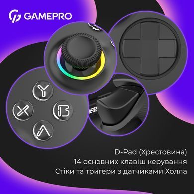 Геймпад GamePro із зарядною станцією Black (GPX13BDOC) [615522]