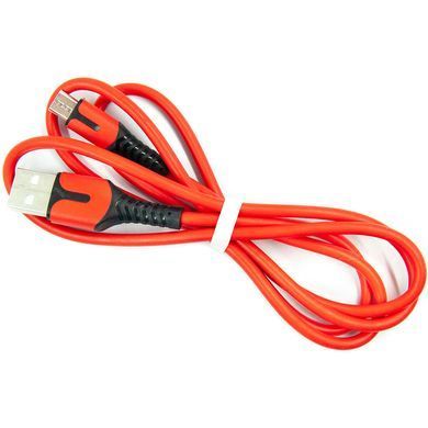 Кабель Dengos USB - micro USB (M/M), 1 м, Red (PLS-M-IND-SOFT-RED) [603832]