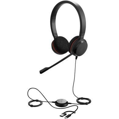 Гарнітура Jabra EVOLVE 20 MS Stereo + USB C/A adapter (4999-823-169) [403847]