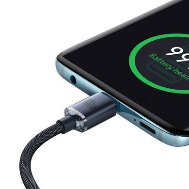 Кабель Baseus Crystal Shine Series Fast Charging Data Cable Type-C to Type-C 100W 1.2m Black (CAJY000601) [802489]