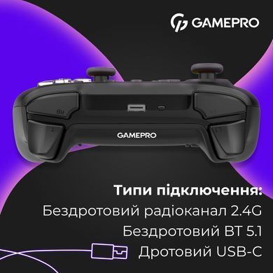 Геймпад GamePro із зарядною станцією Black (GPX13BDOC) [615522]