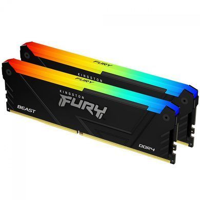 Пам'ять ПК Kingston DDR4 64GB KIT (32GBx2) 3200 FURY Beast RGB (KF432C16BB2AK2/64) [103889]