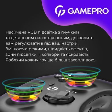 Геймпад GamePro із зарядною станцією Black (GPX13BDOC) [615522]