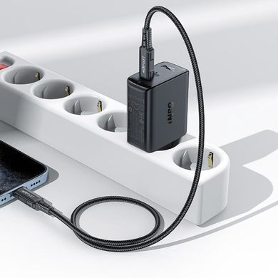 Зарядний пристрій 2xUSB 50W (USB-C+USB-C) Gan A29 Fast Charger Black Acefast (6974316281443) [402151]