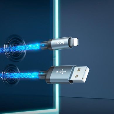 Кабель HOCO U112 Shine charging data cable for iP Gray (6931474788801) [804375]