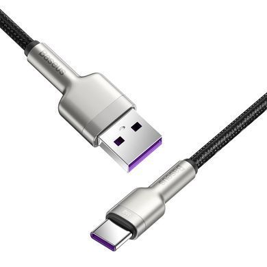 Кабель Baseus Cafule Series Metal Data Cable USB to Type-C 66W 0.25m Black (CAKF000001) [802252]