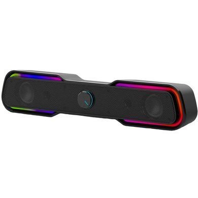 Акустична система 2.0 HP, 3,5мм + USB, 6Вт, Sound Bar LED RGB (DHE-6002) [404763]