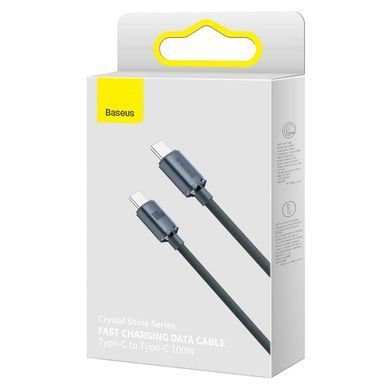 Кабель Baseus Crystal Shine Series Fast Charging Data Cable Type-C to Type-C 100W 1.2m Black (CAJY000601) [802489]