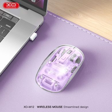 Миша XO M12 Bluetooth wireless transparent Purple (M12 Purple) [202533]