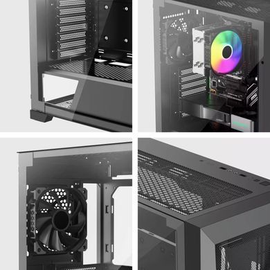 Корпус Xilence XILENT X ARGB X912.ARGB USB-C3.2+2xUSB3.0, 3xARGB+1xBLACK FAN 12cm, без БЖ ATX (XG151_X912.ARGB) [403396]