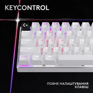 Клавiатура бездротова Logitech G PRO X 60 TKL GX Optical Tactile White (920-011930) [606020]