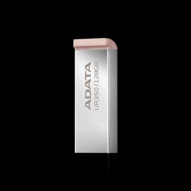Флеш-накопичувач ADATA USB 3.2 UR 350 128Gb Silver/Beige (UR350-128G-RSR/BG) [803131]