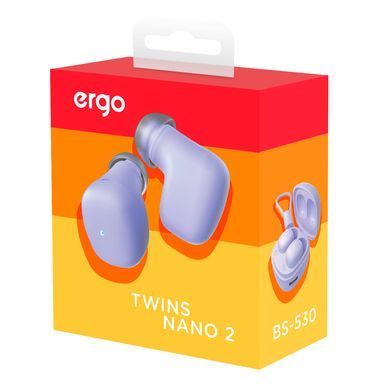 Навушники ERGO BS-530 Twins Nano 2 Violet (BS-530V) [201297]
