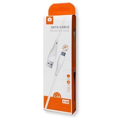 Кабель WUW-X196 USB Type-C 2,4А white (6972573335589) [805221]