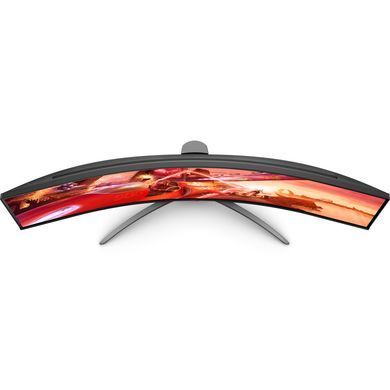 Монітор TFT 49" AOC, VA, 5120x1440, 165Гц, вигн., HDMIx3, DP, USB-C, USB-hub, HAS, кол, чорний (AG493UCX2) [400513]
