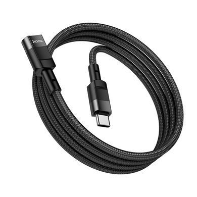 Кабель подовжувач HOCO U107 Type-C Male to Type-C Female USB2.0 extension cable(L=1.2m) Black (6931474789990) [802612]
