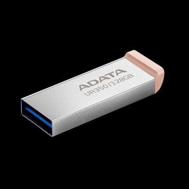 Флеш-накопичувач ADATA USB 3.2 UR 350 128Gb Silver/Beige (UR350-128G-RSR/BG) [803131]