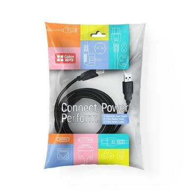 Кабель ColorWay USB - USB Type-B V 2.0 (M/M), 3 м, Black (CW-CBUB073-BK) [613617]