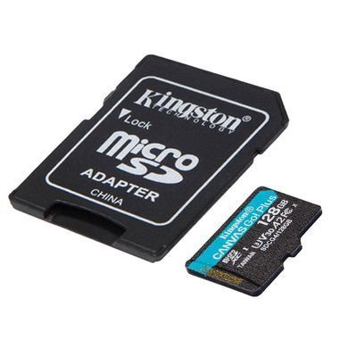 Карта пам`яті MicroSDXC 128GB UHS-I/U3 Class 10 Kingston Canvas Go! Plus R200/W200MB/s + SD-адаптер (SDCG4/128GB) [607002]