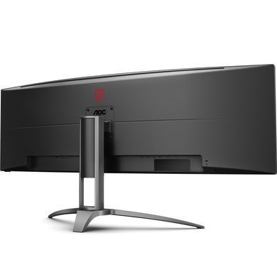 Монітор TFT 49" AOC, VA, 5120x1440, 165Гц, вигн., HDMIx3, DP, USB-C, USB-hub, HAS, кол, чорний (AG493UCX2) [400513]