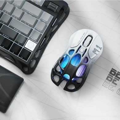 Миша GravaStar Mercury M1 Pro, BT/WL/USB-A, RGB, чорно-білий (GRAVASTARM1PRO_GBLK) [106612]