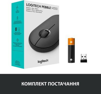 Миша бездротова Logitech Pebble M350 Black USB (910-005718) [614206]