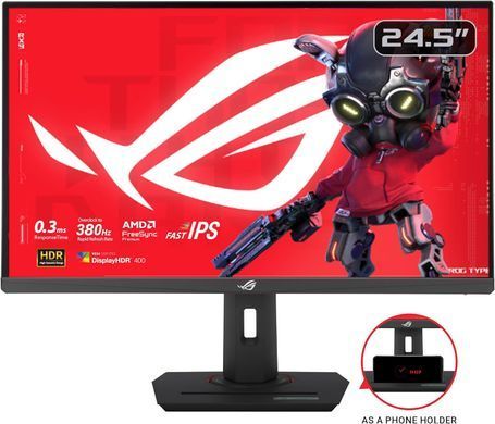 Монітор Asus 24.5" ROG Strix XG259QNS 2xHDMI, DP, 2xUSB, Audio, IPS, 380Hz, 0.3ms, sRGB 110%, AdaptiveSync, Pivot, HDR400 (90LM09M0-B01370) [100931]