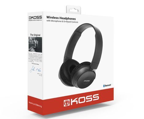Навушники On-Ear Koss BT330i, BT 5.0, Wireless, 3.5 mini-jack, Mic, Чорний (196619.101) [17184]