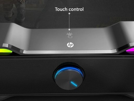 Акустична система 2.0 HP, 3,5мм + USB, 6Вт, Sound Bar LED RGB (DHE-6002) [404763]