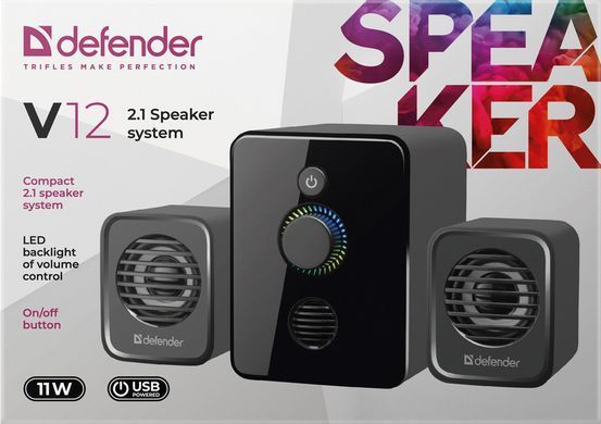 Акустична система 2.1 Defender V12, 11Вт USB (65212) [405132]