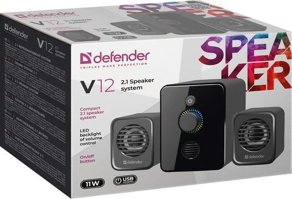 Акустична система 2.1 Defender V12, 11Вт USB (65212) [405132]