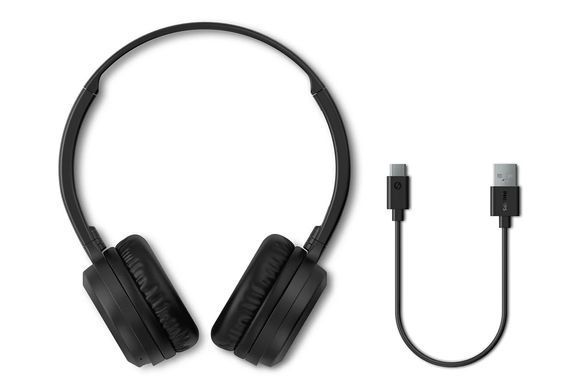 Навушники On-ear Philips TAH1108 BT 5.2, SBC, Wireless, Mic, Чорний (TAH1108BK/00) [17446]