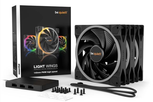 Вентилятор be quiet! Light Wings 140mm PWM Triple Pack (BL079) [620175]