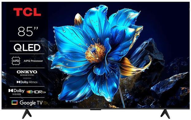 Телевізор 85" TCL QLED 4K 60Hz Smart Google TV Titan ONKYO sound (85P71K) [114188]