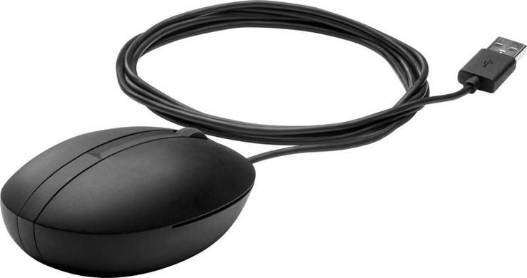 Мишка дротова HP 320M, 3кн., 1000 dpi, чорна (9VA80AA) [401204]