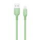 Кабель ColorWay USB - Lightning (M/M), soft silicone, 2.4 А, 1 м, Green (CW-CBUL042-GR) [603842], фото 1