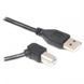 Кабель Cablexpert USB - USB Type-В (M/M), кутовий, преміум, 1.8 м, чорний (CCP-USB2-AMBM90-6) [611421], фото 1
