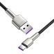 Кабель Baseus Cafule Series Metal Data Cable USB to Type-C 66W 0.25m Black (CAKF000001) [802252], фото 3