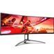 Монітор TFT 49" AOC, VA, 5120x1440, 165Гц, вигн., HDMIx3, DP, USB-C, USB-hub, HAS, кол, чорний (AG493UCX2) [400513], фото 2