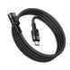 Кабель подовжувач HOCO U107 Type-C Male to Type-C Female USB2.0 extension cable(L=1.2m) Black (6931474789990) [802612], фото 4