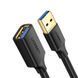 Кабель продовжувач USB 3.0 AM-AF, 3м, Connector gold-plated Чорний, US129 Ugreen (30127) [404056], фото 2