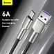 Кабель Baseus Cafule Series Metal Data Cable USB to Type-C 66W 0.25m Black (CAKF000001) [802252], фото 9