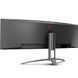 Монітор TFT 49" AOC, VA, 5120x1440, 165Гц, вигн., HDMIx3, DP, USB-C, USB-hub, HAS, кол, чорний (AG493UCX2) [400513], фото 6