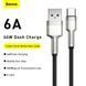 Кабель Baseus Cafule Series Metal Data Cable USB to Type-C 66W 0.25m Black (CAKF000001) [802252], фото 7
